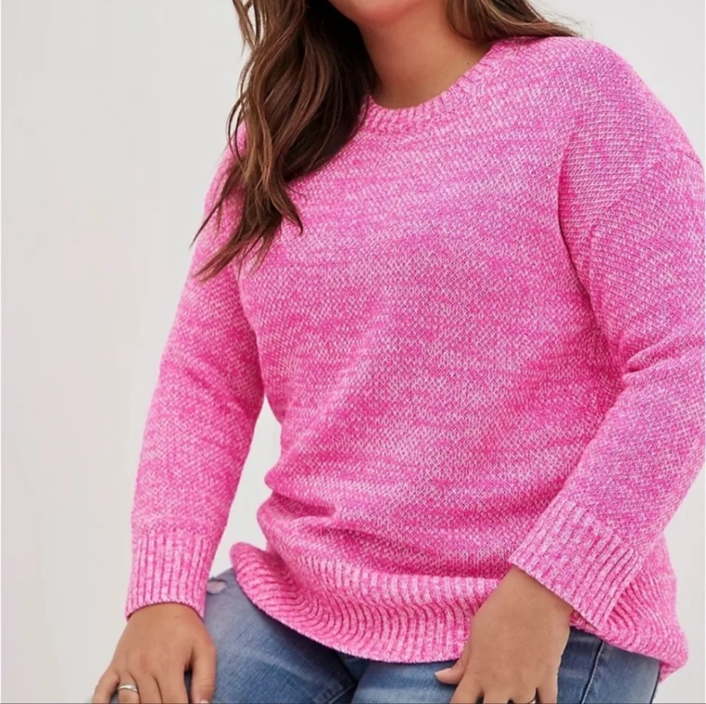 Torrid Pink Crew Neck Sweater - Picture 1 of 12